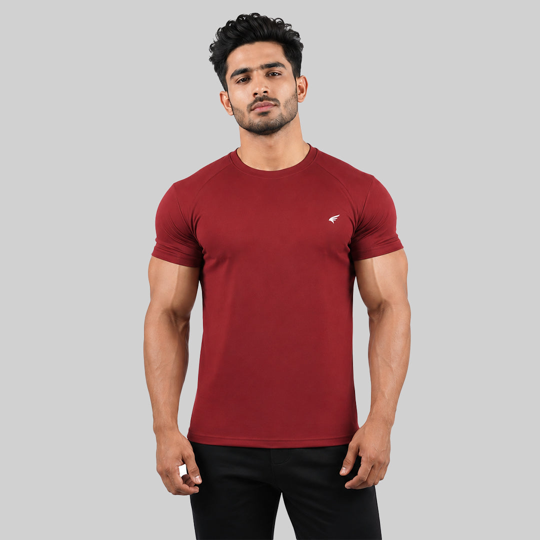 Men Half Sleeve Round Neck Solid T-shirt