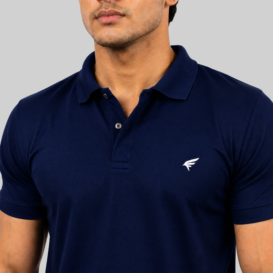 Men Solid Half Sleeve Polo T-shirt