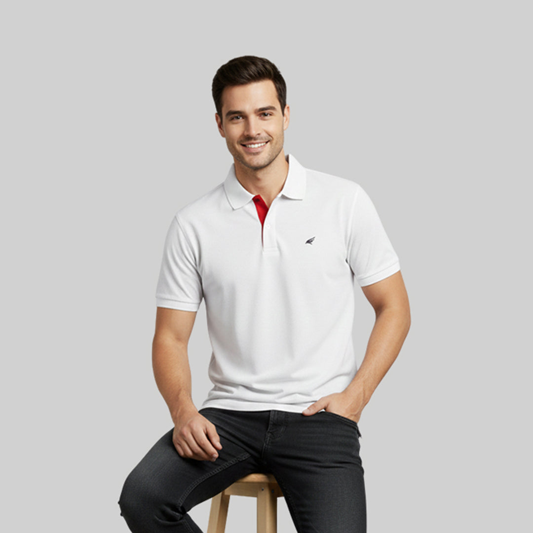 Men Premium Solid Regular Fit Polo T-shirt