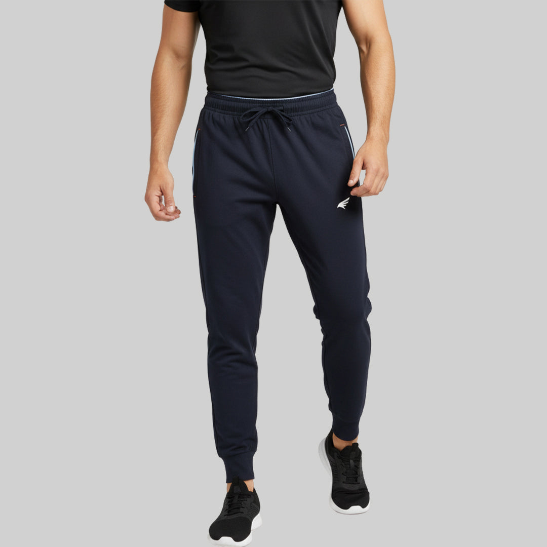 Men Solid Regular Fit Cotton Rich Jogger