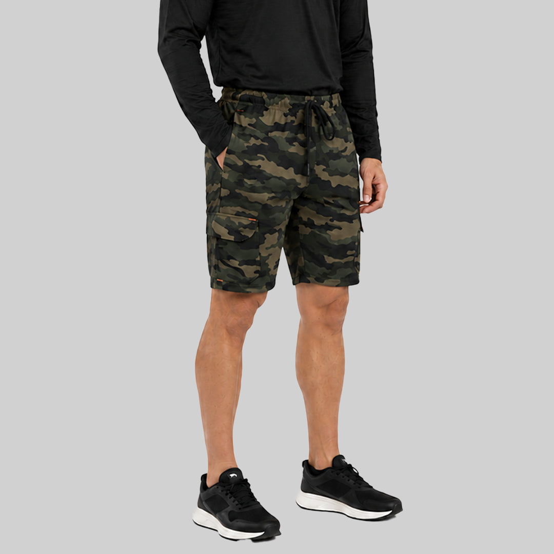 Men Camouflage Regular Fit Shorts