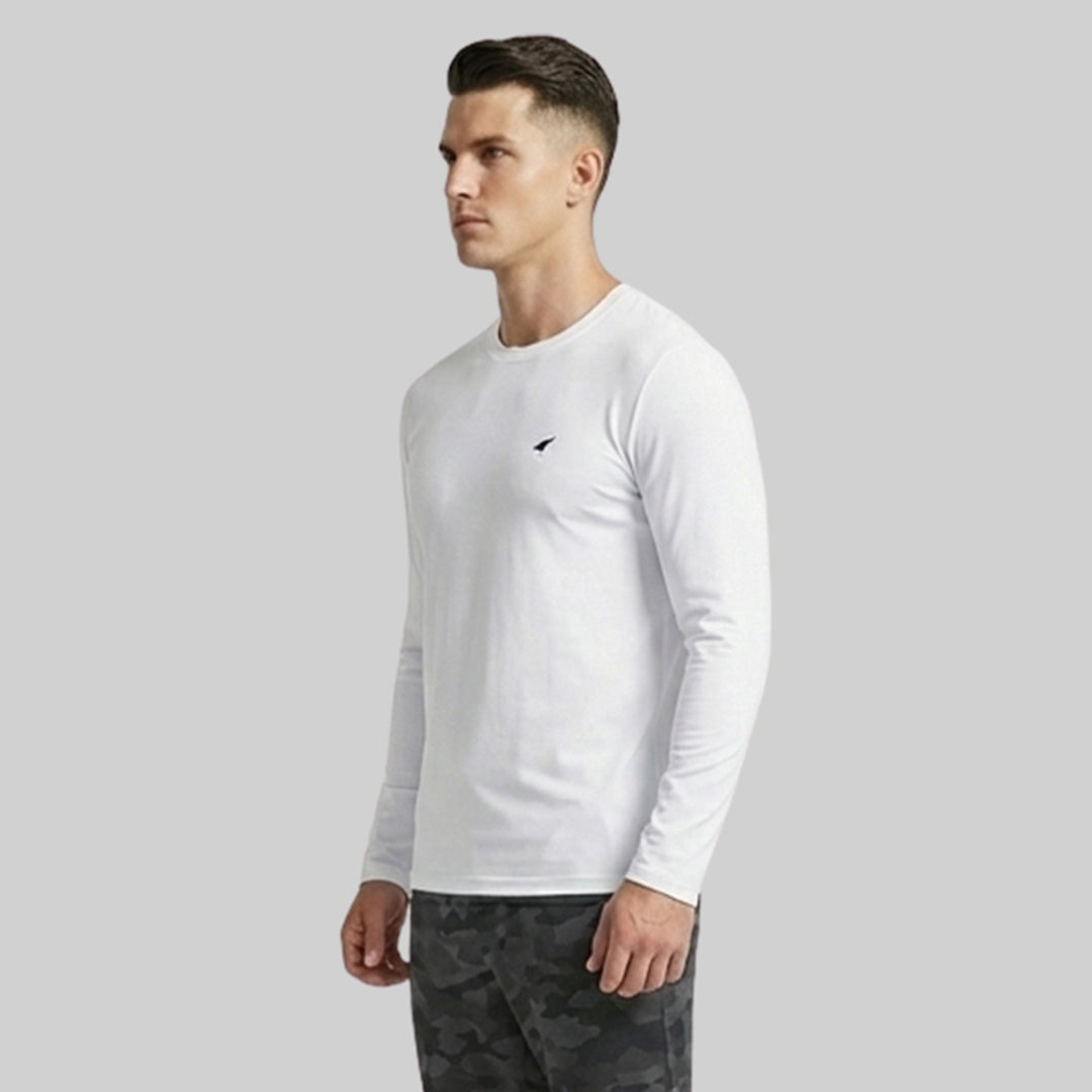 Men Solid Full Sleeve Regular Fit T-Shirt
