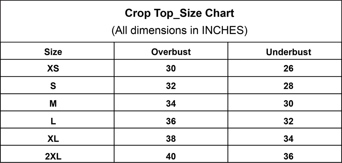 Collection size chart