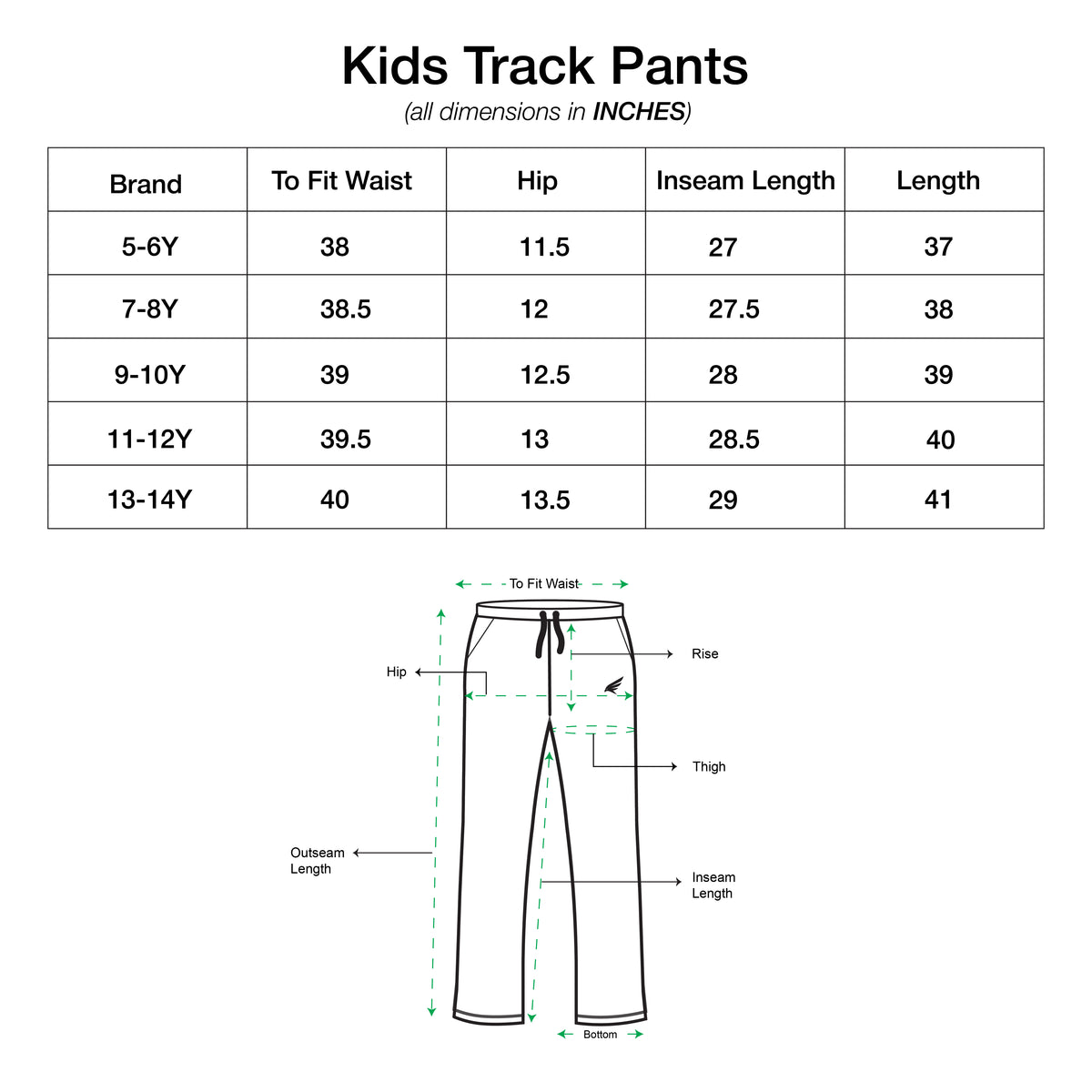 Collection size chart