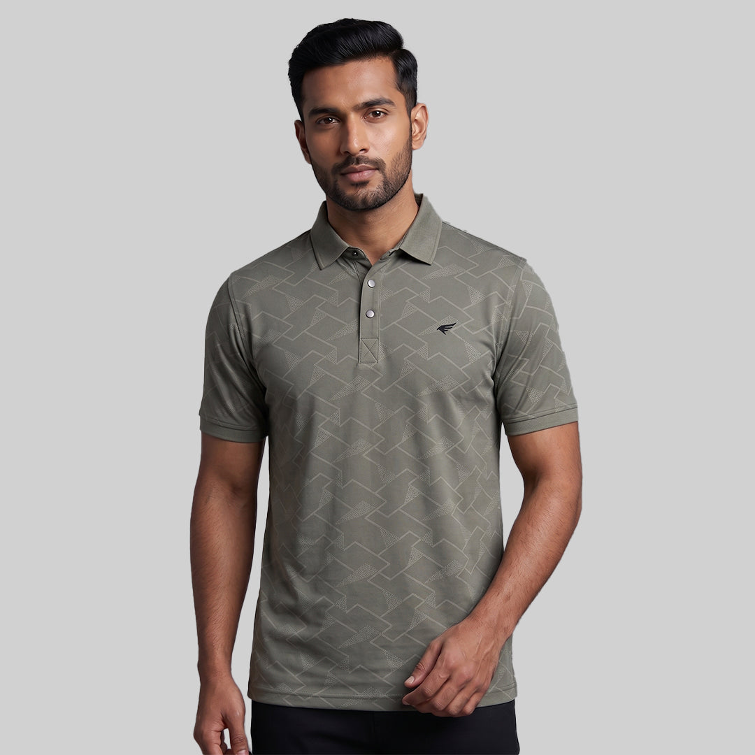 Men's Jacquard Polo T-Shirt | Premium Micro Polyester | Regular Fit | Breathable | Dry Fit Technology | Half Sleeve | Casual & Sports Wear