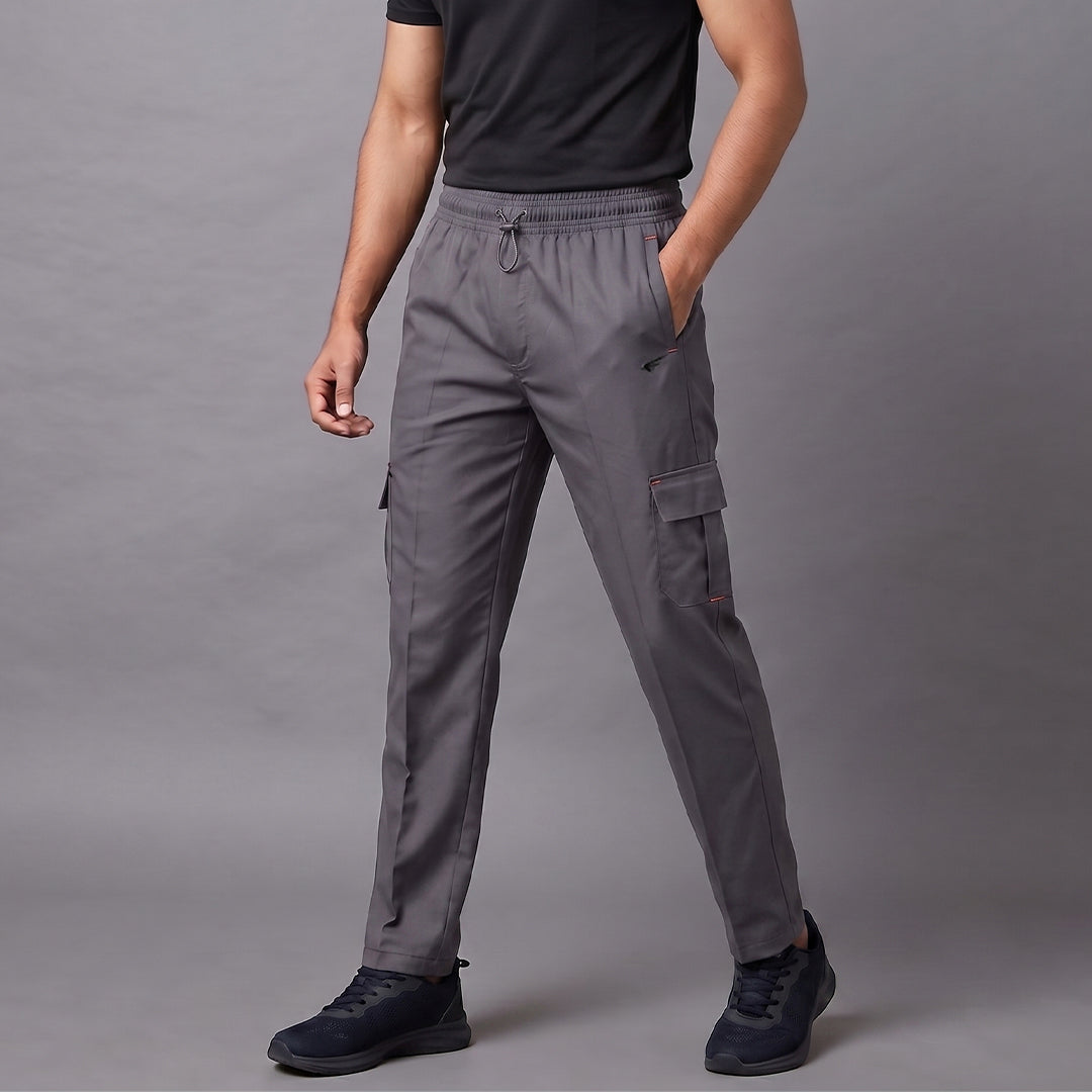 Men’s Cargo Pants, Cargo for Men, Multi-Pocket Tapered Fit Utility Trousers with Elastic Waist & Drawstring