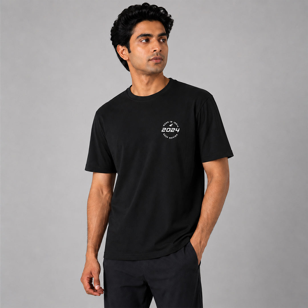 Cedrafil Men’s Round Neck Printed T-Shirt | Cotton Feel Fabric | Half Sleeve Casual Sportswear T-Shirt