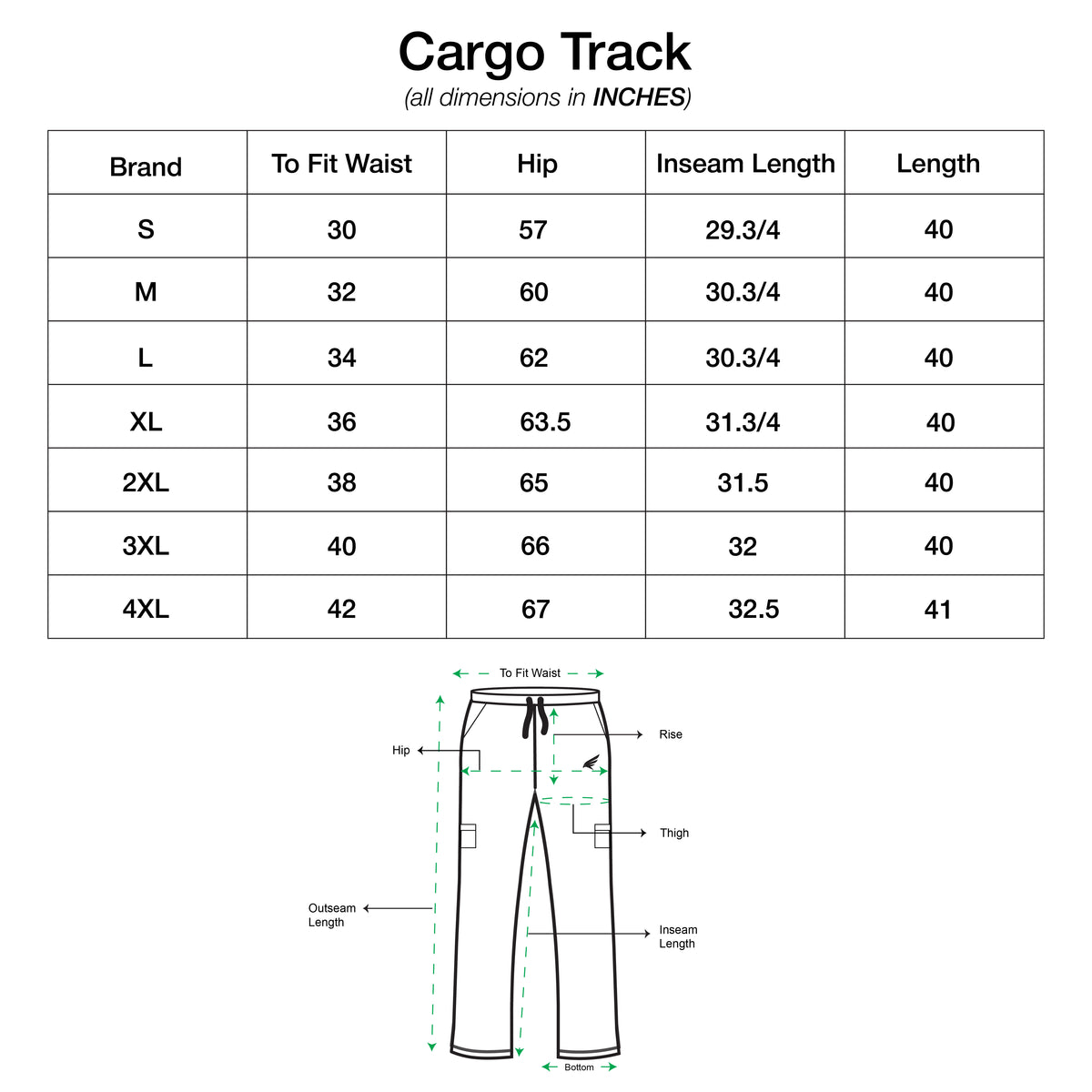 Collection size chart