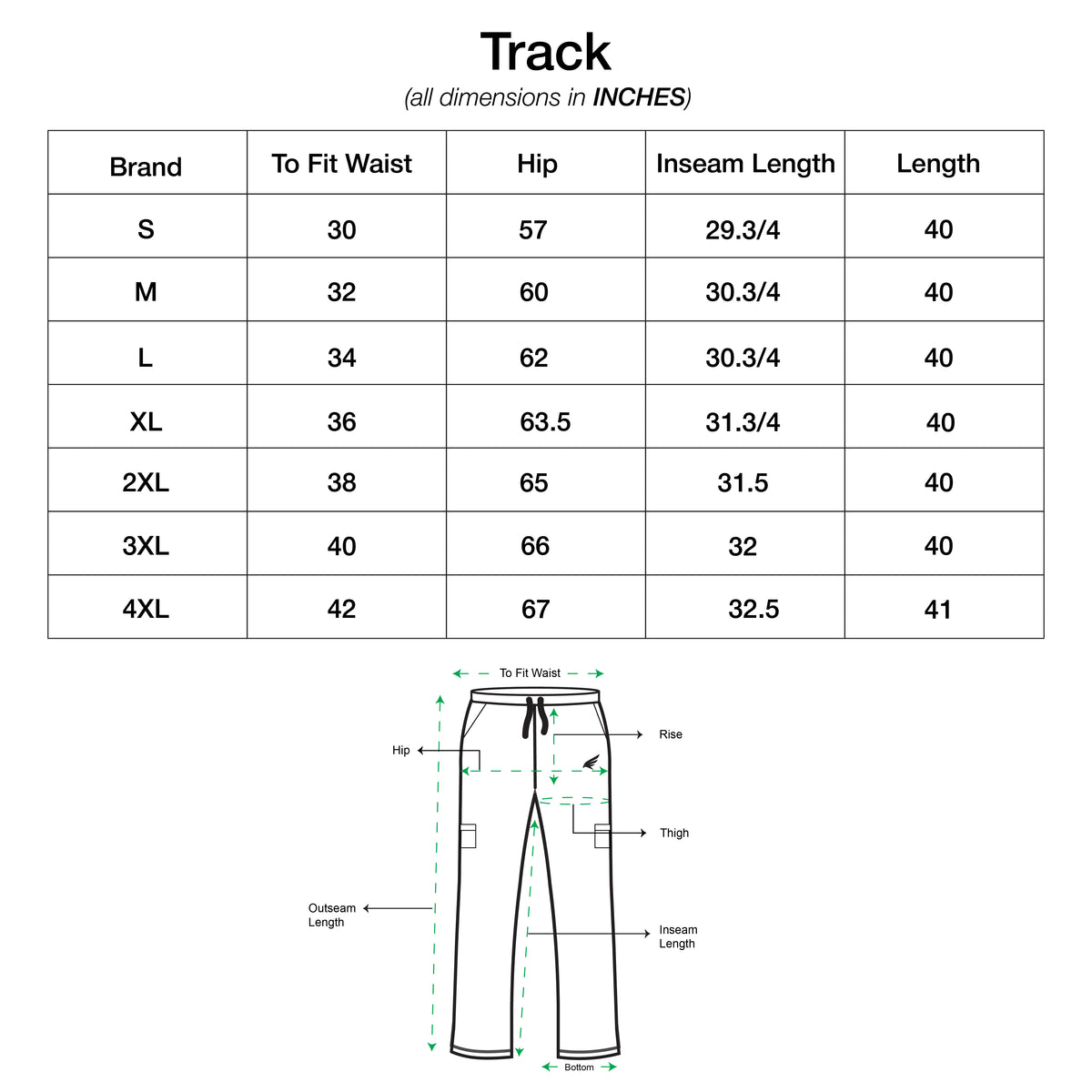 Collection size chart