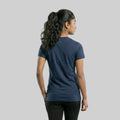 Women Typography Print Sports T-Shirt ELASTO+ Stretch Fit Breathable Gym Tee