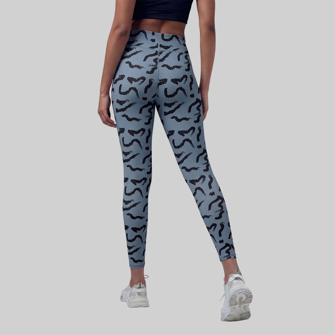 Women Printed Slim Fit Tights High Waist Stretchable Activewear Tights Gym, Yoga, Running & Daily Wear