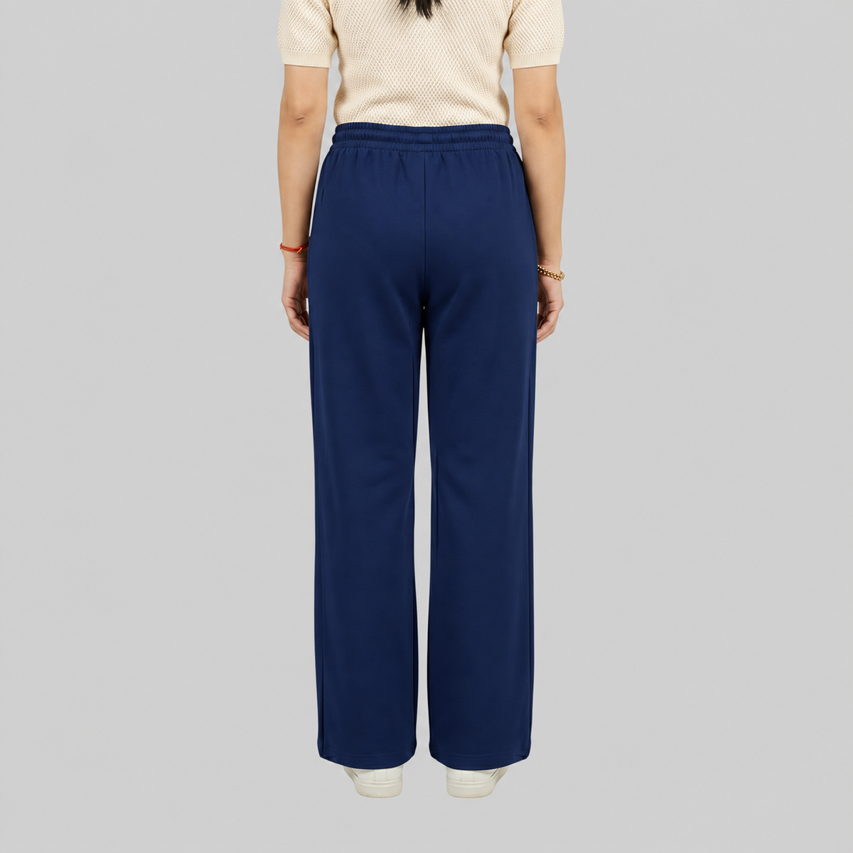 Women High Waist Palazzo Pants Straight Fit Stretch Breathable Casual Wear