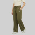 Women High Waist Palazzo Pants Straight Fit Stretch Breathable Casual Wear