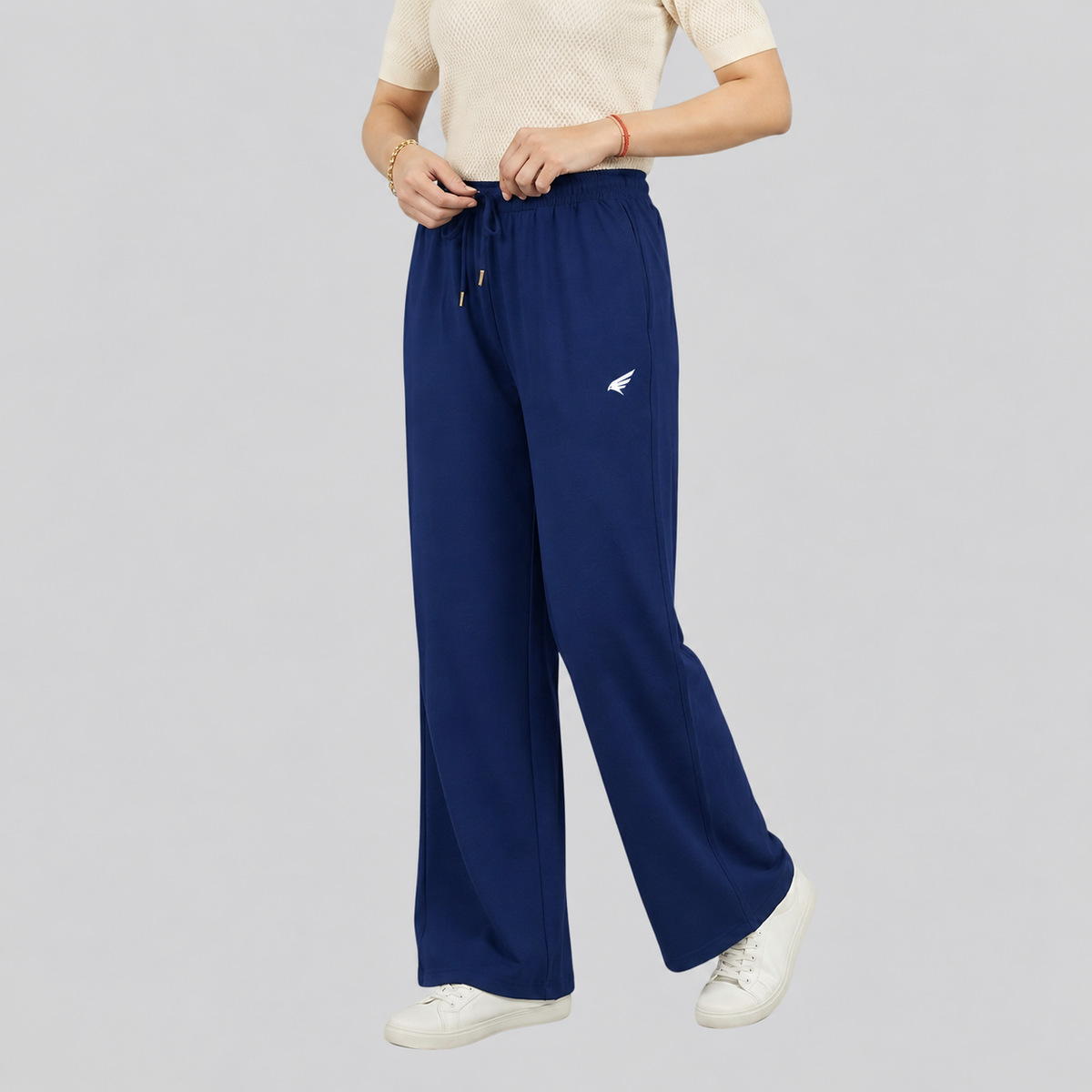 Women High Waist Palazzo Pants Straight Fit Stretch Breathable Casual Wear