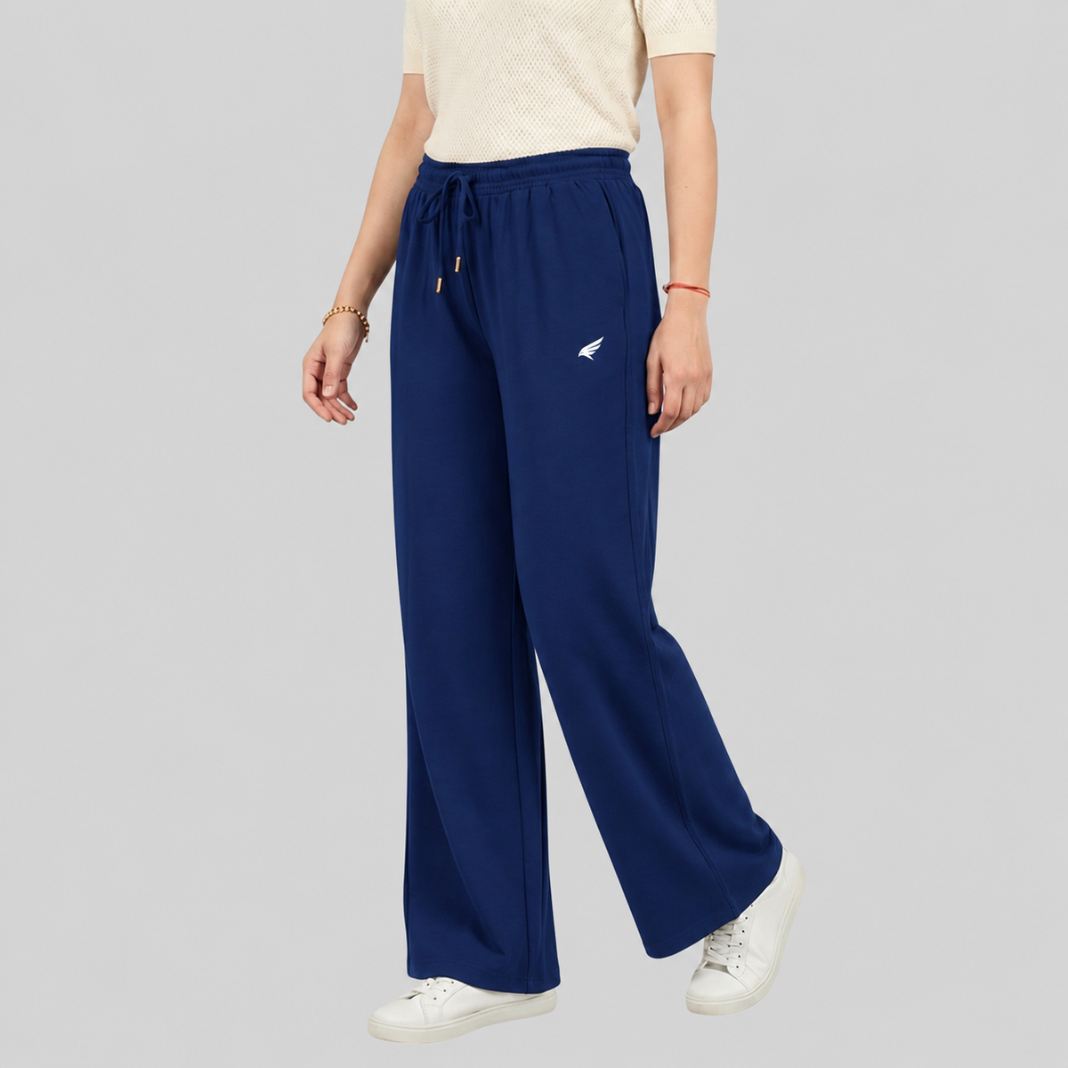 Women High Waist Palazzo Pants Straight Fit Stretch Breathable Casual Wear