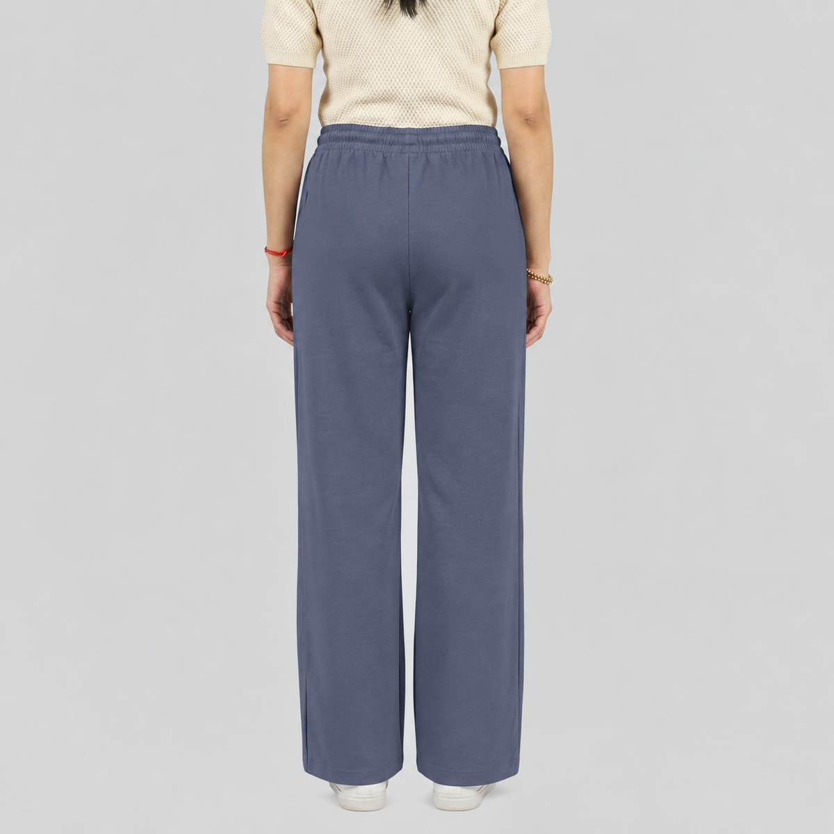 Women High Waist Palazzo Pants Straight Fit Stretch Breathable Casual Wear
