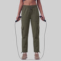 Women’s Solid Straight Fit Cargo Trackpants